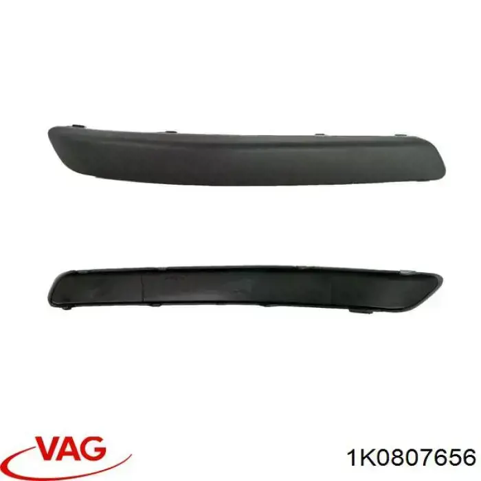 Moldura direita do pára-choque dianteiro VAG 1K0807656 preço, a partir de 13,51 USD