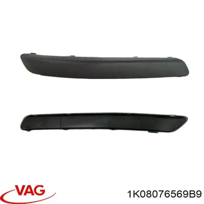 Moldura direita do pára-choque dianteiro VAG 1K08076569B9 preço, a partir de 14,60 USD