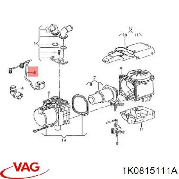 Sensor de temperatura da mistura de ar VAG 1K0815111A preço, a partir de 100,63 USD