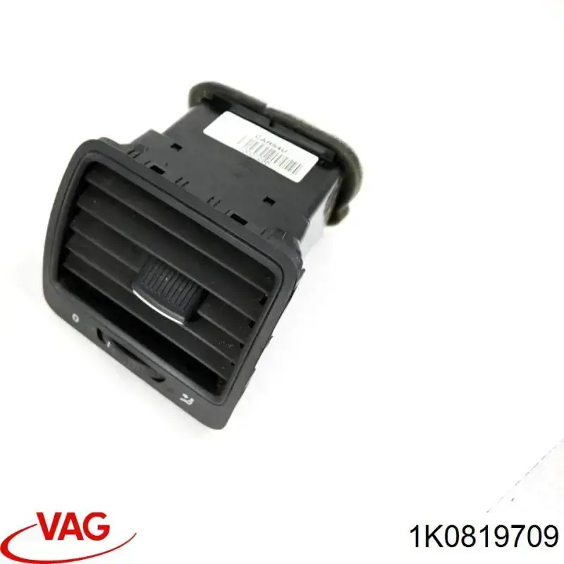 1K0819709 VAG Grelha esquerda de ventilação de salão no "painel de instrumentos"