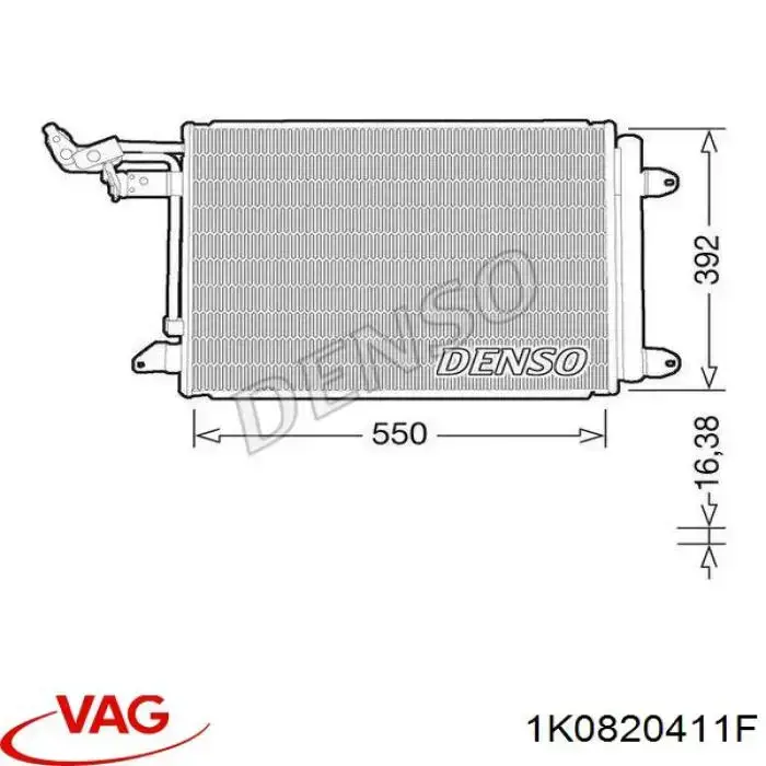 Radiador de aparelho de ar condicionado VAG 1K0820411F preço, a partir de 57,89 USD