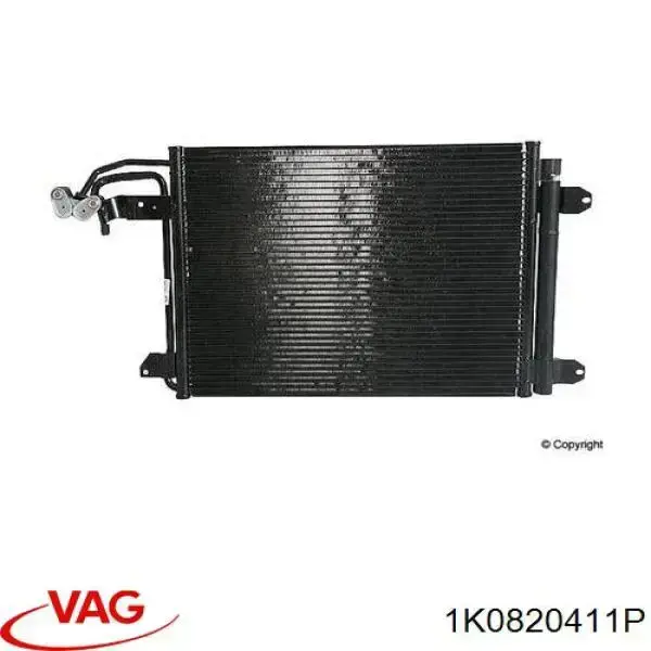 1K0820411P VAG Radiador de aparelho de ar condicionado