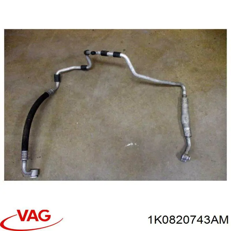 1K0820743AM VAG Mangueira de aparelho de ar condicionado, desde o secador até o compressor