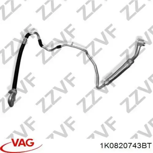 1K0820743BT VAG Mangueira de aparelho de ar condicionado, desde o secador até o compressor