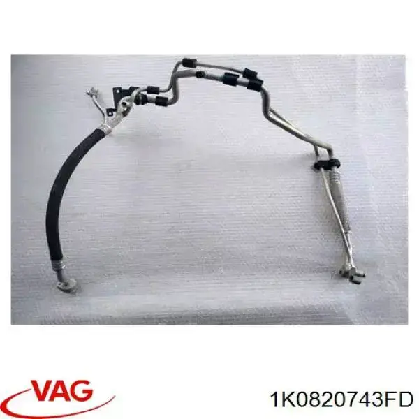 1K0820743FD VAG Mangueira de aparelho de ar condicionado, desde o vaporizador até o compressor