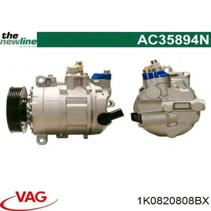 Compre 1K0820808BX VAG Compressor de aparelho de ar condicionado