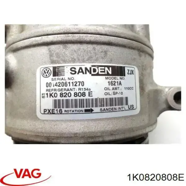 Compressor de aparelho de ar condicionado VAG 1K0820808E preço, a partir de 352,57 USD