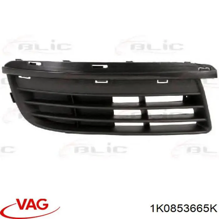 Compre 1K0853665K VAG Tampão (grelha) das luzes de nevoeiro do pára-choque dianteiro esquerdo
