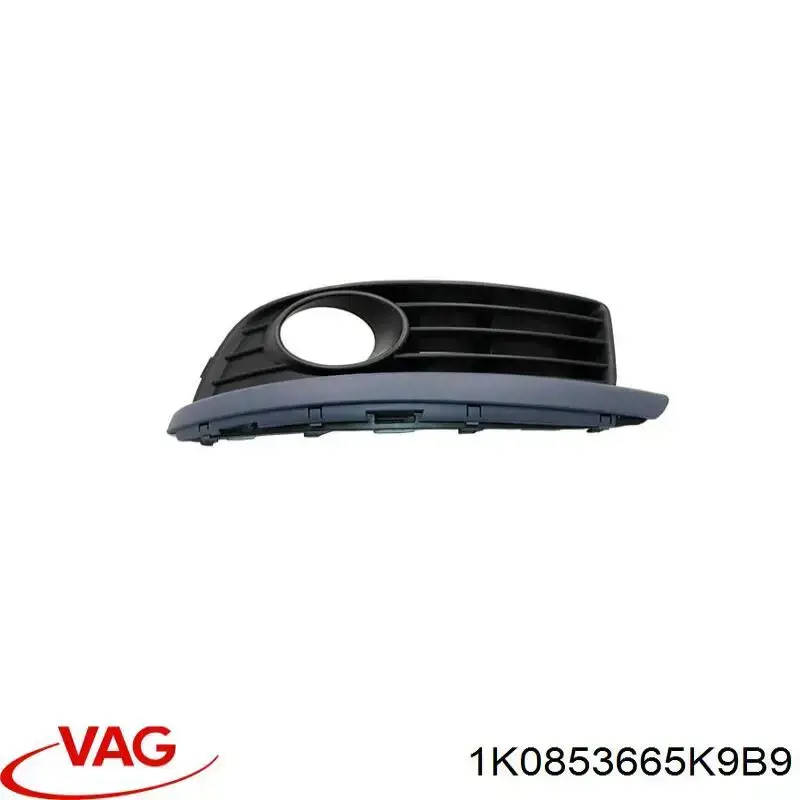 Compre 1K0853665K9B9 VAG Tampão (grelha) das luzes de nevoeiro do pára-choque dianteiro esquerdo