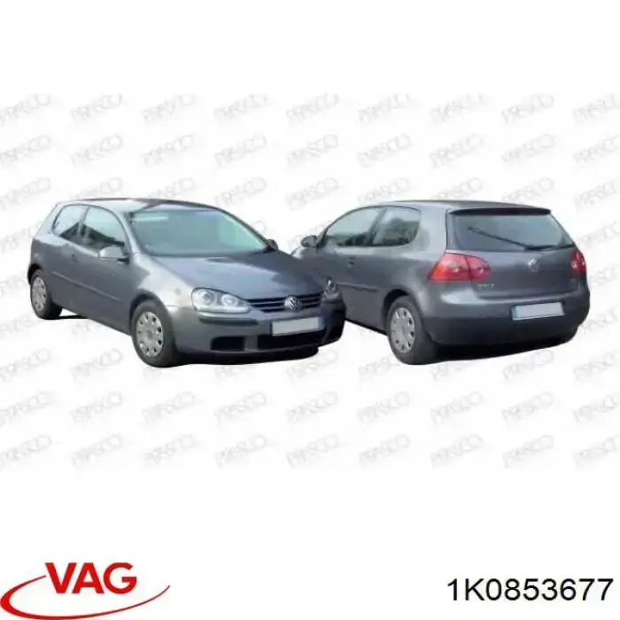 1K0853677 VAG Grelha central do pára-choque dianteiro