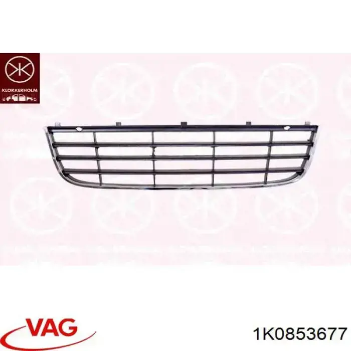 Grelha central do pára-choque dianteiro VAG 1K0853677 preço, a partir de 16,19 USD