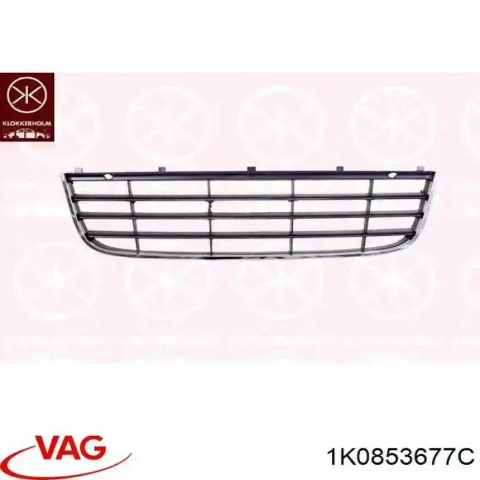 Grelha central do pára-choque dianteiro VAG 1K0853677C preço, a partir de 12,18 USD