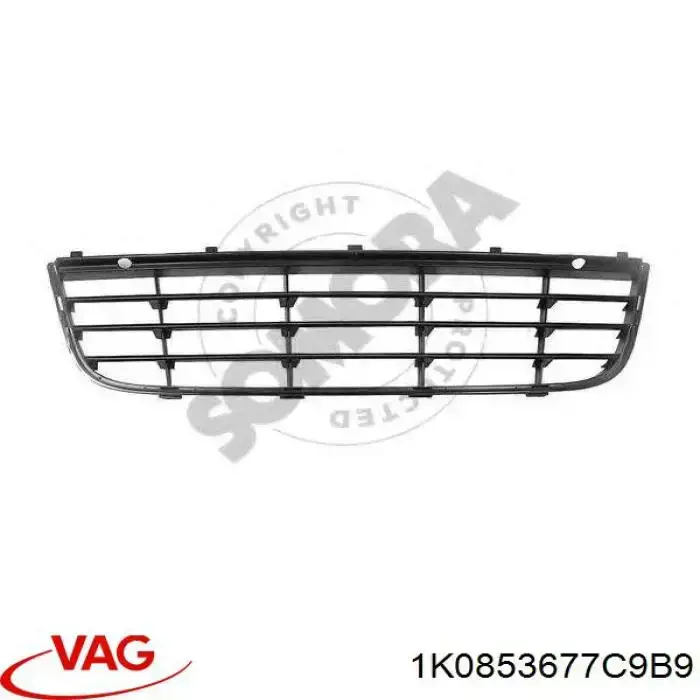 Grelha central do pára-choque dianteiro VAG 1K0853677C9B9 preço, a partir de 17,83 USD