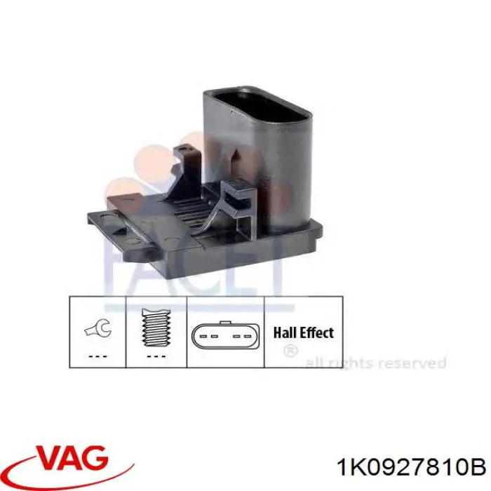 1K0927810B VAG Sensor de posição de pedal de embraiagem