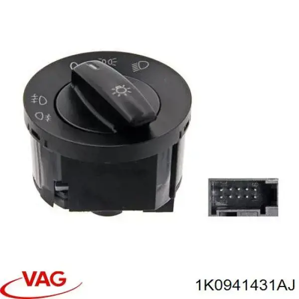 1K0941431AJ VAG Comutador das luzes no "painel de instrumentos"