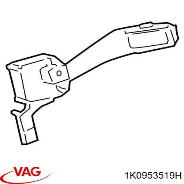 1K0953519H VAG Comutador direito instalado na coluna da direção