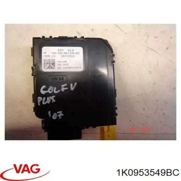 1K0953549BC VAG Módulo de direção (Centralina eletrônica) dos interruptores instalados na coluna da direção