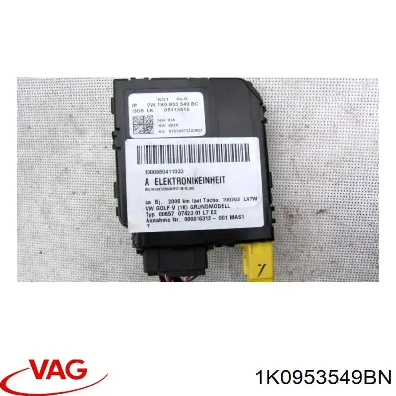 Compre 1K0953549BN VAG Módulo de direção (Centralina eletrônica) dos interruptores instalados na coluna da direção