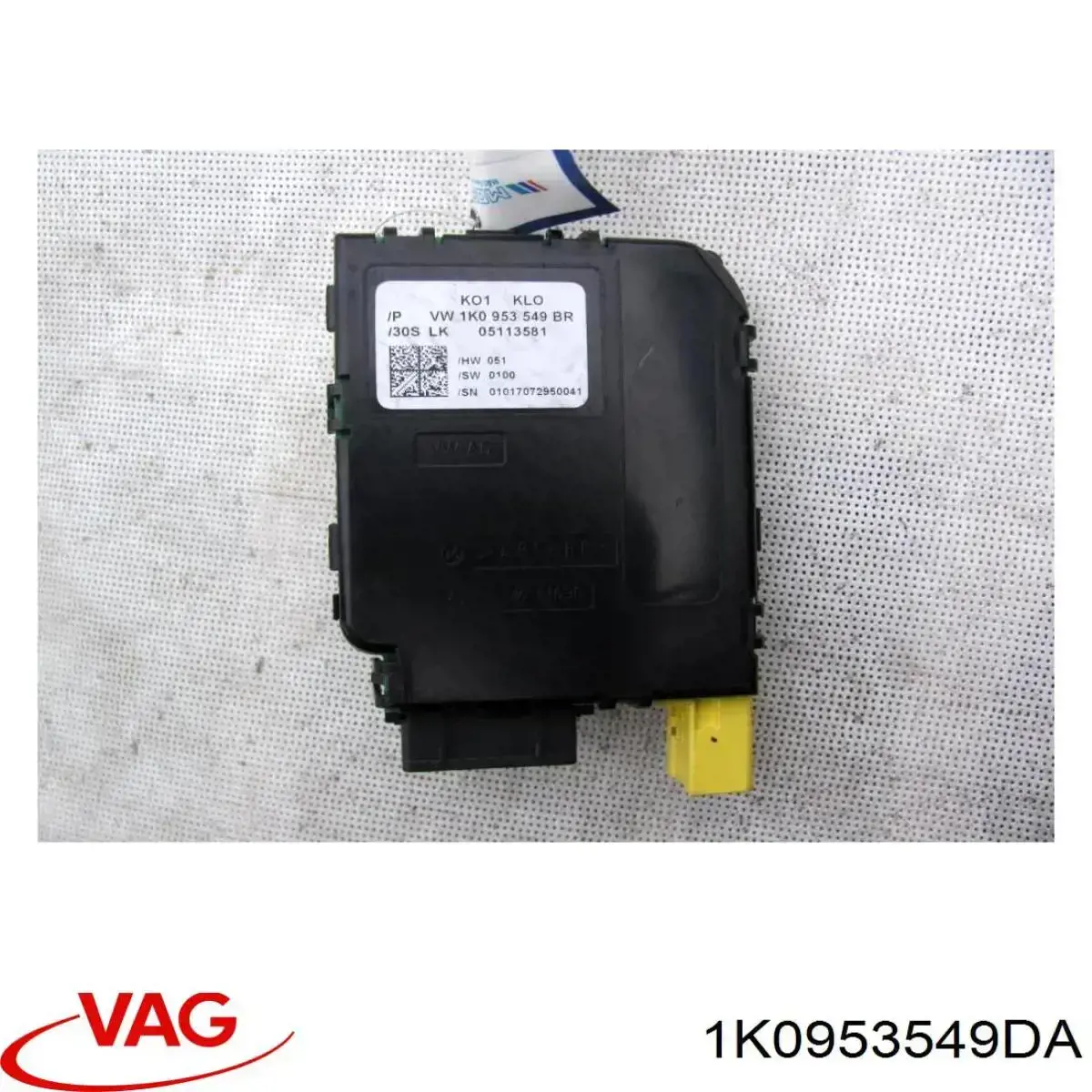 1K0953549DA VAG Módulo de direção (Centralina eletrônica) dos interruptores instalados na coluna da direção