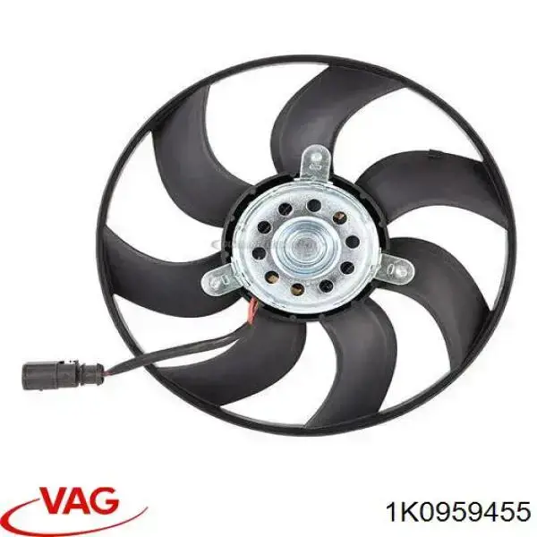 1K0959455 VAG Difusor do radiador de esfriamento, montado com motor e roda de aletas