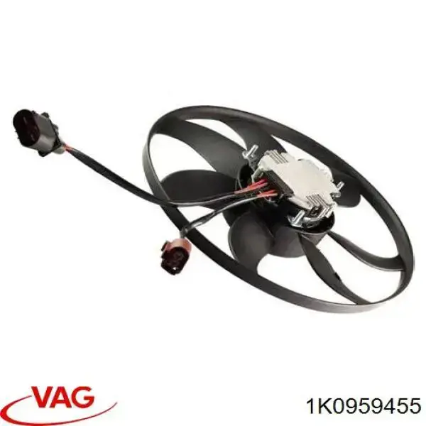 Compre 1K0959455 VAG Difusor do radiador de esfriamento, montado com motor e roda de aletas