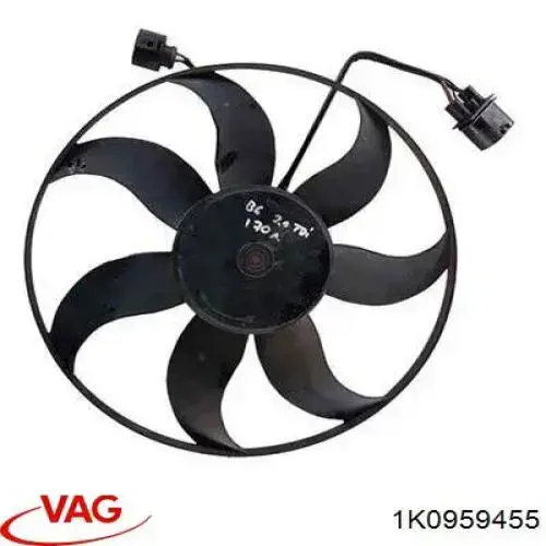 Difusor do radiador de esfriamento, montado com motor e roda de aletas VAG 1K0959455 preço, a partir de 120,88 USD