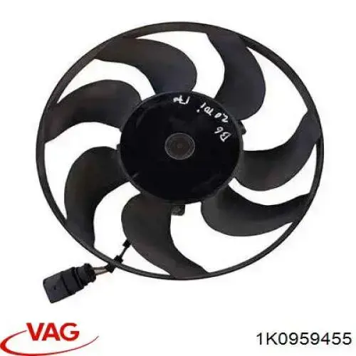 Difusor do radiador de esfriamento, montado com motor e roda de aletas 1K0959455 VAG