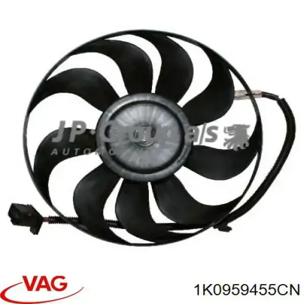Ventilador elétrico de esfriamento montado (motor + roda de aletas) esquerdo VAG 1K0959455CN preço, a partir de 97,50 USD