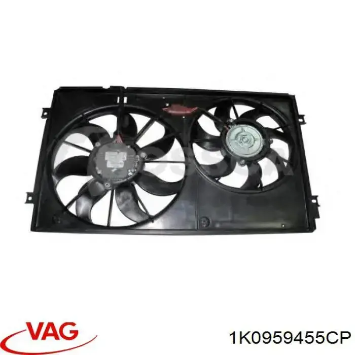 Ventilador elétrico de esfriamento montado (motor + roda de aletas) esquerdo VAG 1K0959455CP preço, a partir de 28,84 USD