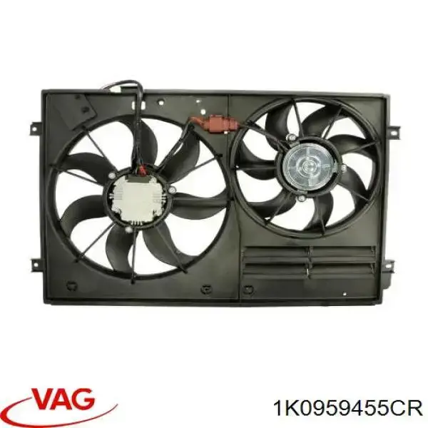 Compre 1K0959455CR VAG Ventilador elétrico de esfriamento montado (motor + roda de aletas) direito