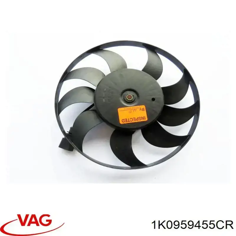 1K0959455CR VAG Ventilador elétrico de esfriamento montado (motor + roda de aletas) direito