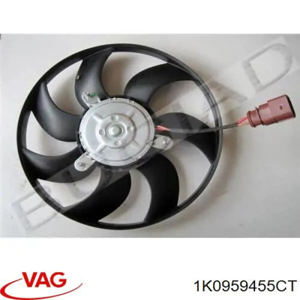 1K0959455CT VAG Ventilador elétrico de esfriamento montado (motor + roda de aletas) direito