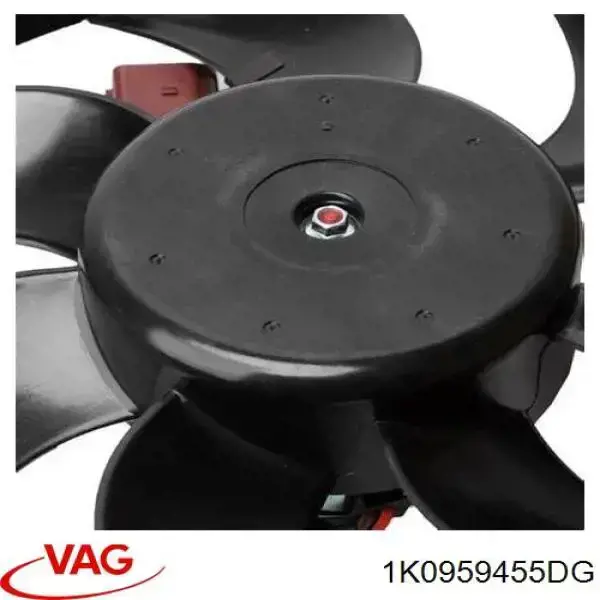 1K0959455DG VAG Ventilador elétrico de esfriamento montado (motor + roda de aletas) direito