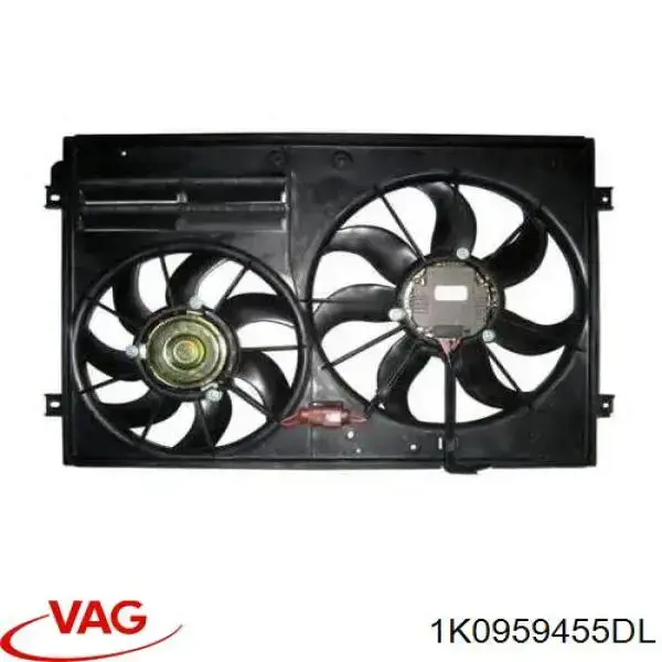 Ventilador elétrico de esfriamento montado (motor + roda de aletas) esquerdo VAG 1K0959455DL preço, a partir de 102,33 USD