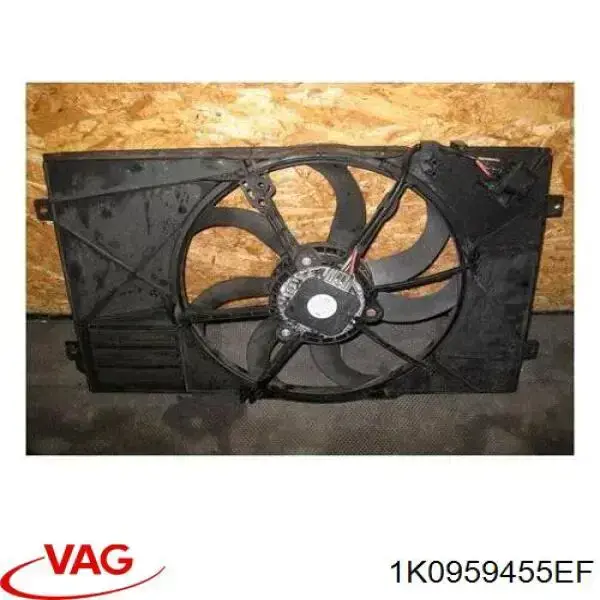 1K0959455EF VAG Ventilador elétrico de esfriamento montado (motor + roda de aletas) esquerdo