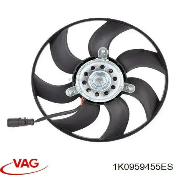 Compre 1K0959455ES VAG Ventilador elétrico de esfriamento montado (motor + roda de aletas) direito
