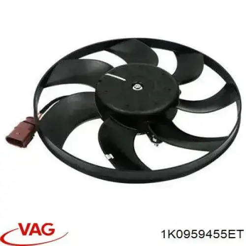 Ventilador elétrico de esfriamento montado (motor + roda de aletas) direito VAG 1K0959455ET preço, a partir de 108,96 USD