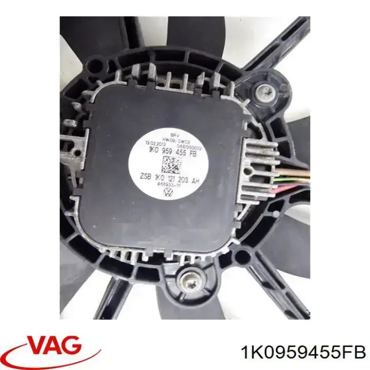 Ventilador elétrico de esfriamento montado (motor + roda de aletas) esquerdo VAG 1K0959455FB preço, a partir de 139,61 USD