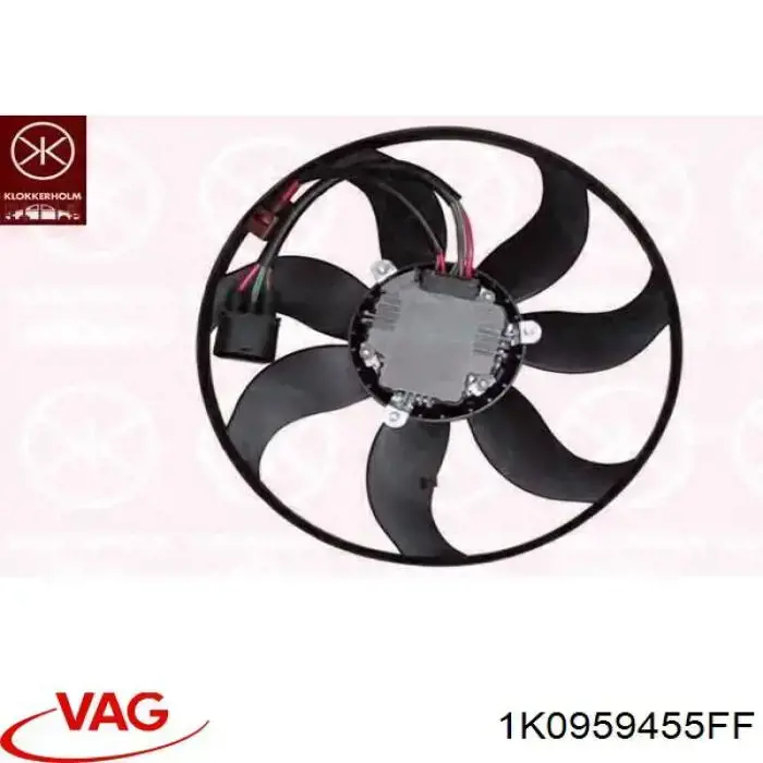Compre 1K0959455FF VAG Ventilador elétrico de esfriamento montado (motor + roda de aletas) esquerdo