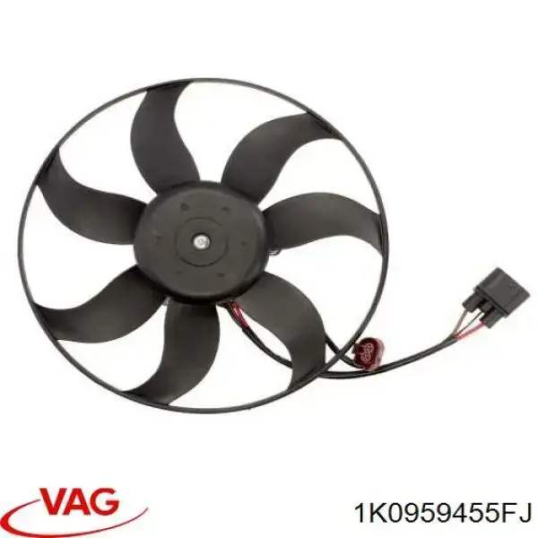Ventilador elétrico de esfriamento montado (motor + roda de aletas) esquerdo VAG 1K0959455FJ preço, a partir de 102,33 USD