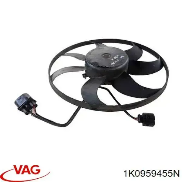 Compre 1K0959455N VAG Ventilador elétrico de esfriamento montado (motor + roda de aletas) esquerdo