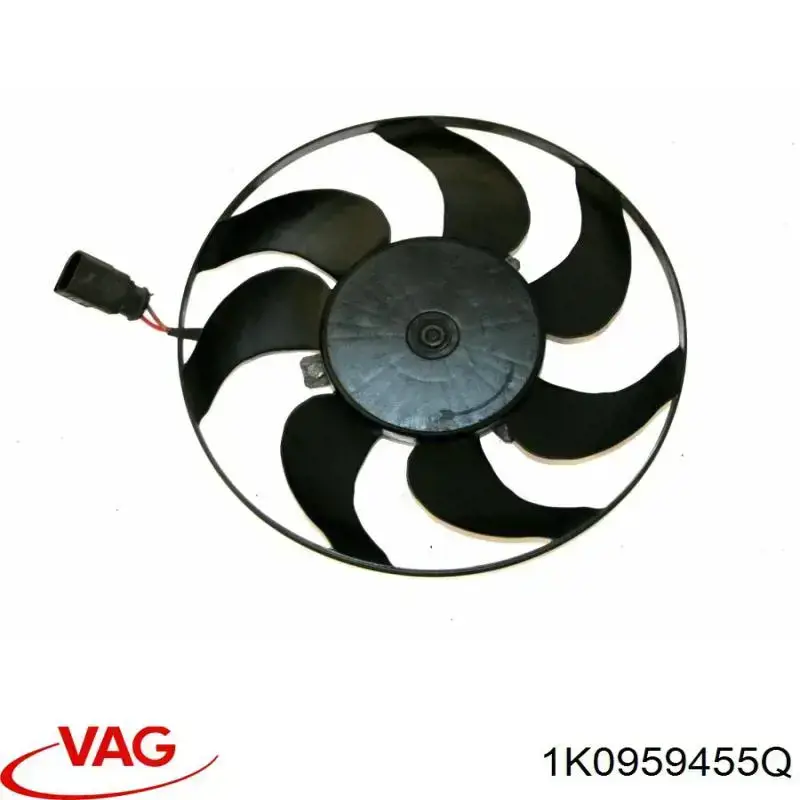 Compre 1K0959455Q VAG Ventilador elétrico de esfriamento montado (motor + roda de aletas) direito