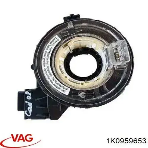 1K0959653 VAG Anel AIRBAG de contato, cabo plano do volante