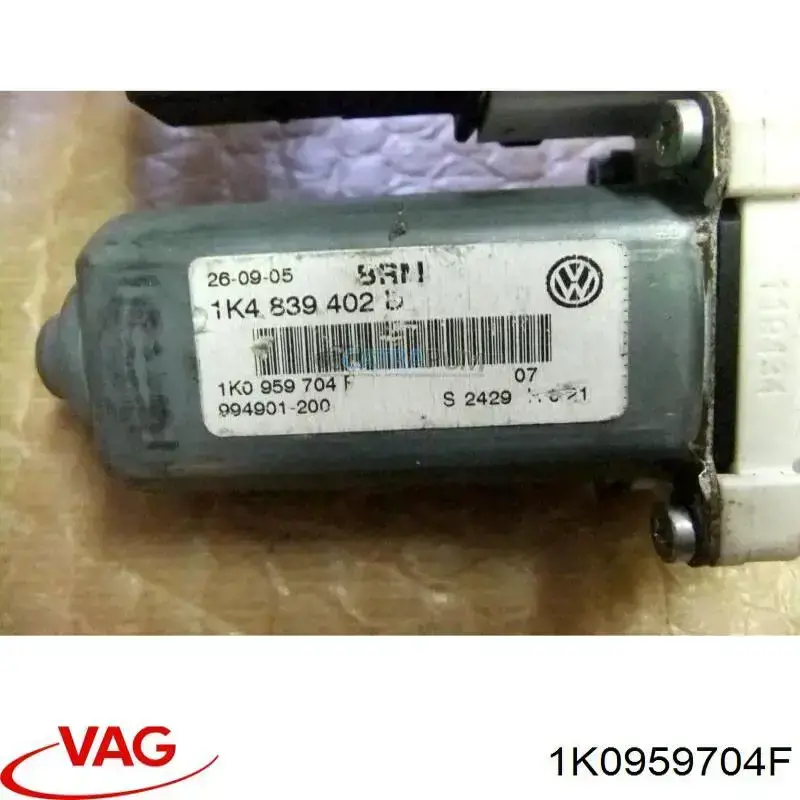 1K0959704FL03 VAG Motor de acionamento de vidro da porta traseira direita