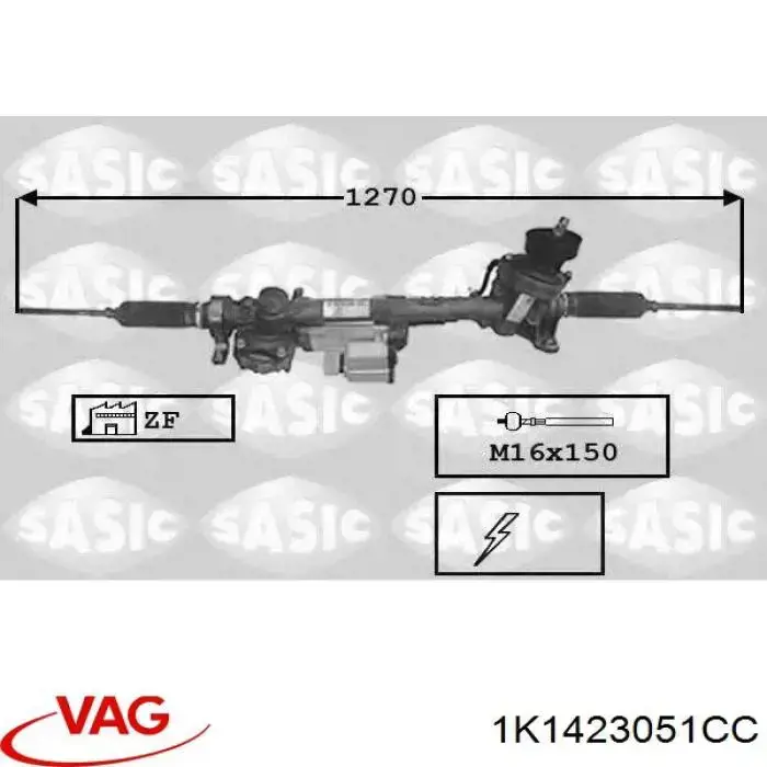 1K1423051CC VAG Cremalheira da direção