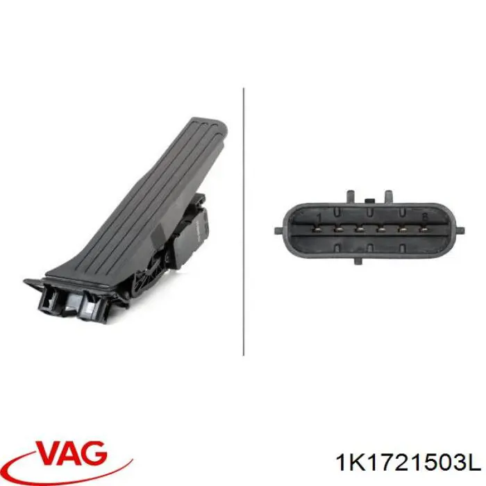 1K1721503L VAG Pedal de gás (de acelerador)