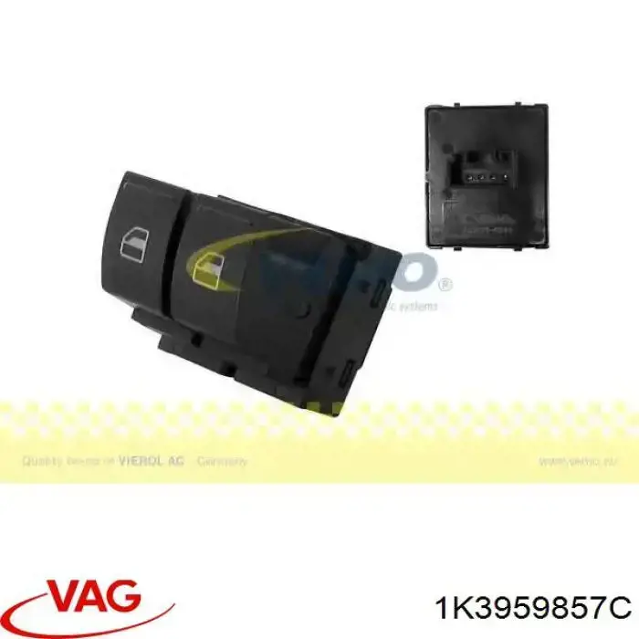 Unidade de botões dianteira esquerda de controlo de elevador de vidro VAG 1K3959857C preço, a partir de 21,94 USD