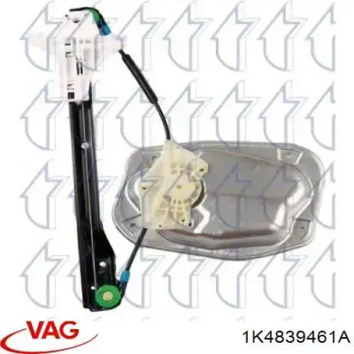 Compre 1K4839461A VAG Mecanismo de acionamento de vidro da porta traseira esquerda