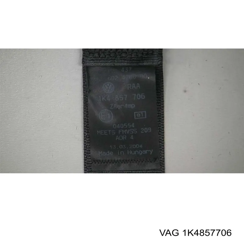 1K4857706 VAG Correia de segurança dianteira direita