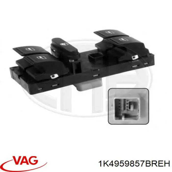 Unidade de botões dianteira esquerda de controlo de elevador de vidro VAG 1K4959857BREH preço, a partir de 28,73 USD